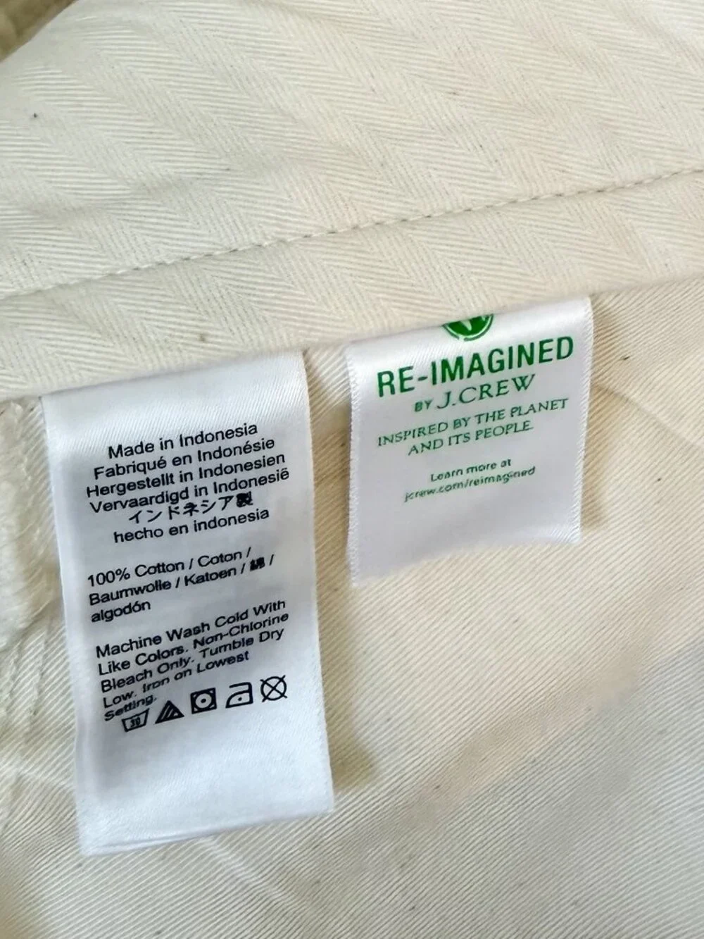 NWT J.Crew White Classic Chino Pant - Size: 34x32
